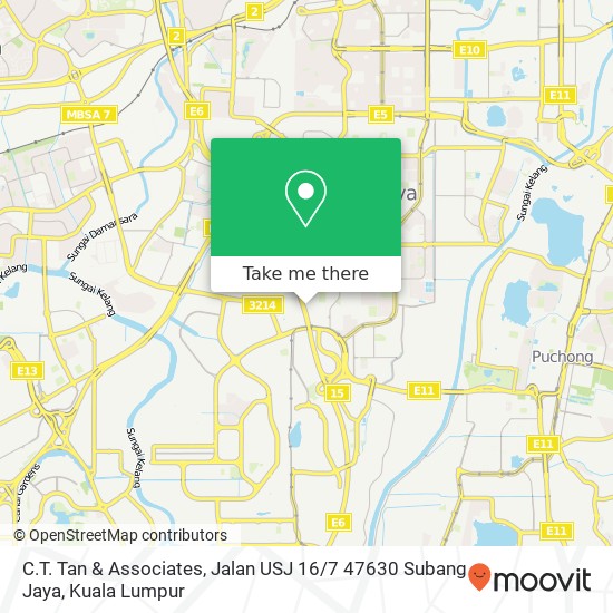 C.T. Tan & Associates, Jalan USJ 16 / 7 47630 Subang Jaya map