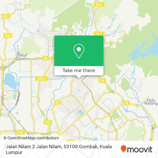 Peta Jalan Nilam 2 Jalan Nilam, 53100 Gombak