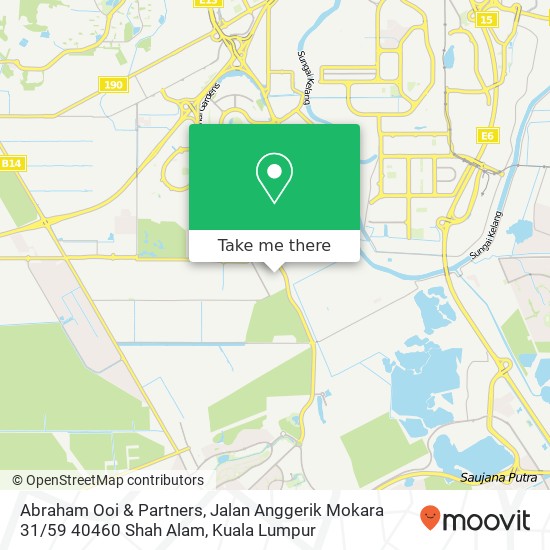 Peta Abraham Ooi & Partners, Jalan Anggerik Mokara 31 / 59 40460 Shah Alam