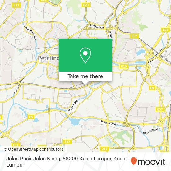Peta Jalan Pasir Jalan Klang, 58200 Kuala Lumpur