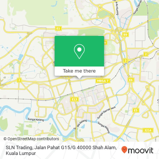 Peta SLN Trading, Jalan Pahat G15 / G 40000 Shah Alam