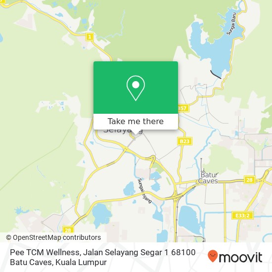Peta Pee TCM Wellness, Jalan Selayang Segar 1 68100 Batu Caves