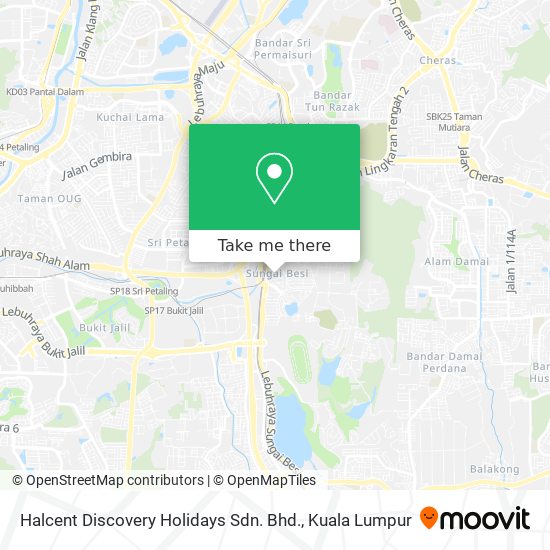 Peta Halcent Discovery Holidays Sdn. Bhd.