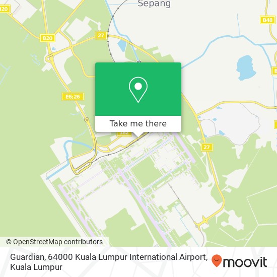 Peta Guardian, 64000 Kuala Lumpur International Airport
