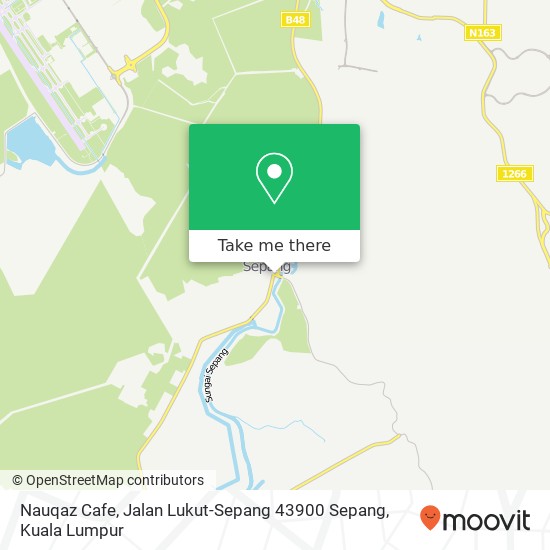 Peta Nauqaz Cafe, Jalan Lukut-Sepang 43900 Sepang
