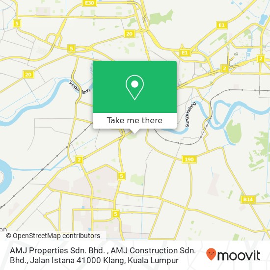 Peta AMJ Properties Sdn. Bhd. , AMJ Construction Sdn. Bhd., Jalan Istana 41000 Klang
