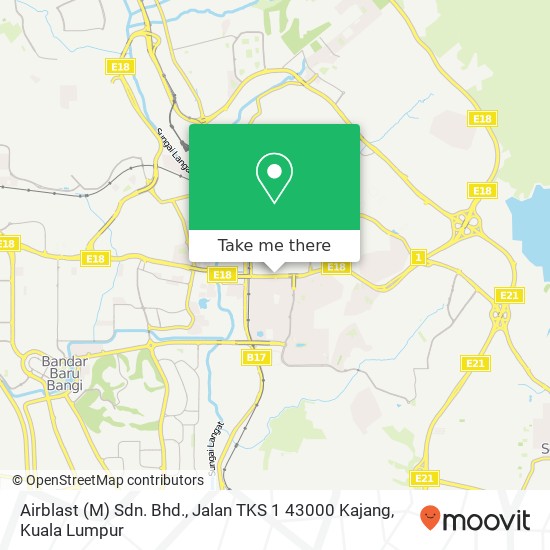 Airblast (M) Sdn. Bhd., Jalan TKS 1 43000 Kajang map