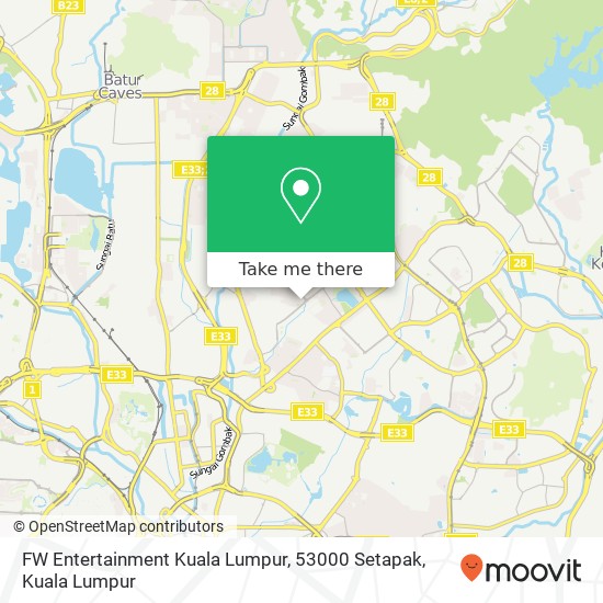 Peta FW Entertainment Kuala Lumpur, 53000 Setapak