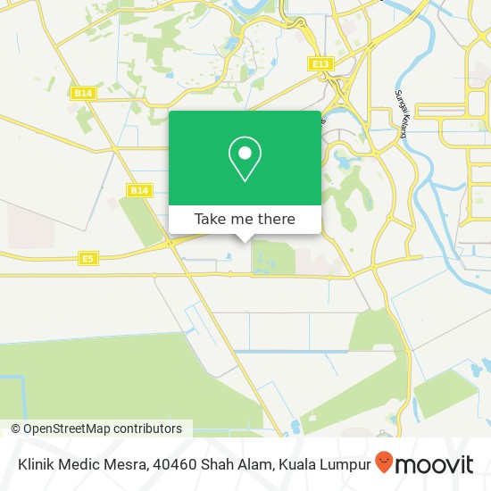 Peta Klinik Medic Mesra, 40460 Shah Alam