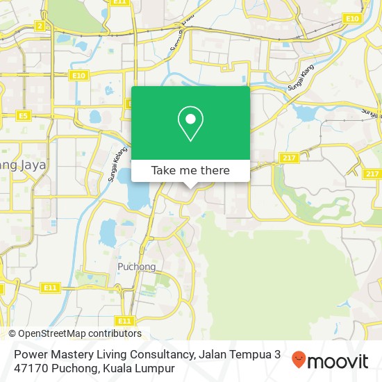 Peta Power Mastery Living Consultancy, Jalan Tempua 3 47170 Puchong