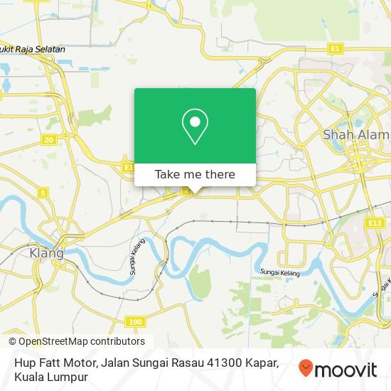 Hup Fatt Motor, Jalan Sungai Rasau 41300 Kapar map