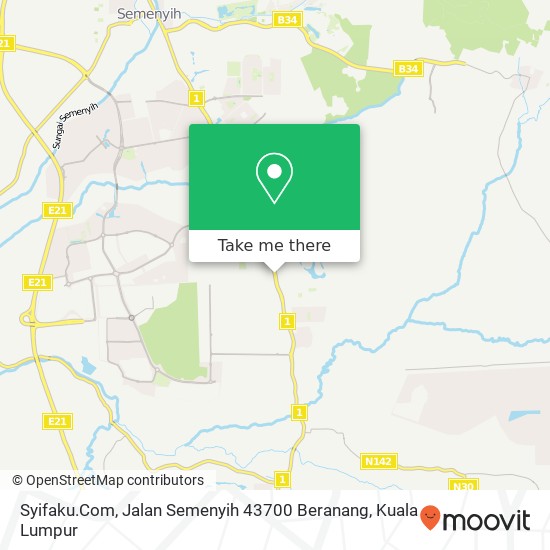 Syifaku.Com, Jalan Semenyih 43700 Beranang map