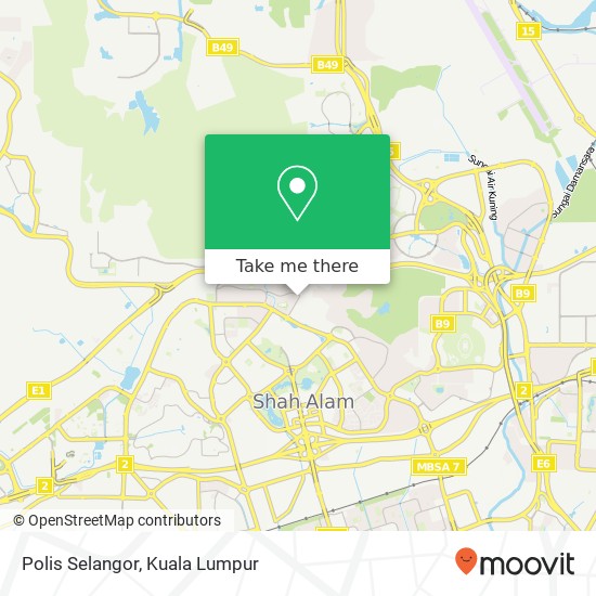 Polis Selangor map