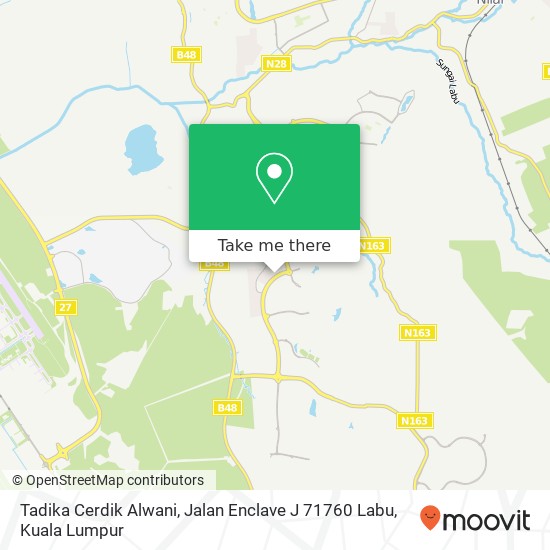 Tadika Cerdik Alwani, Jalan Enclave J 71760 Labu map