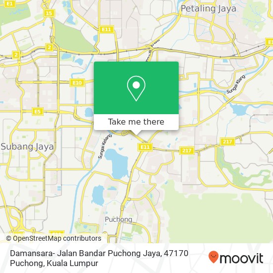 Damansara- Jalan Bandar Puchong Jaya, 47170 Puchong map