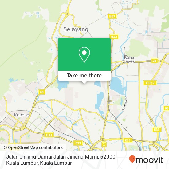 Peta Jalan Jinjang Damai Jalan Jinjang Murni, 52000 Kuala Lumpur