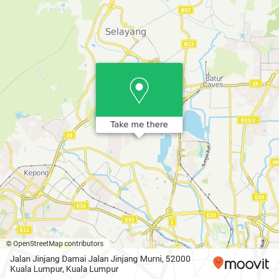 Peta Jalan Jinjang Damai Jalan Jinjang Murni, 52000 Kuala Lumpur