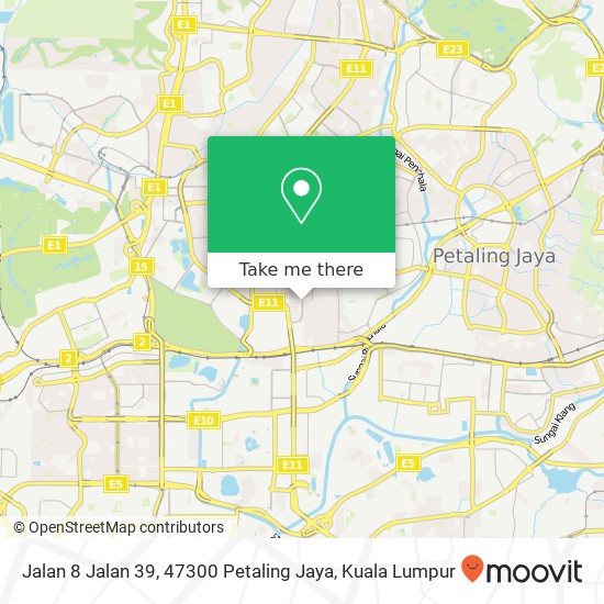 Peta Jalan 8 Jalan 39, 47300 Petaling Jaya