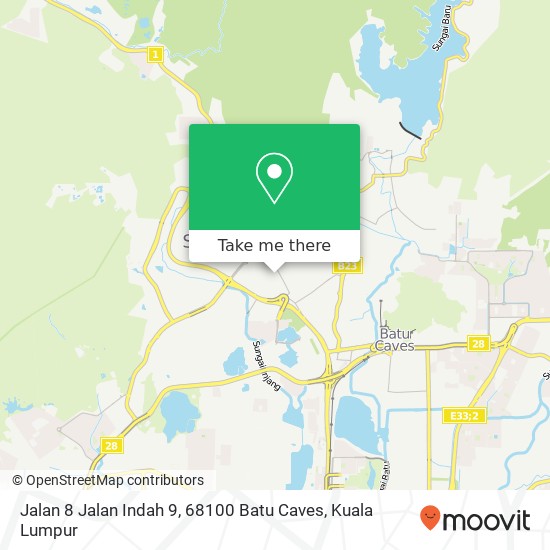 Peta Jalan 8 Jalan Indah 9, 68100 Batu Caves