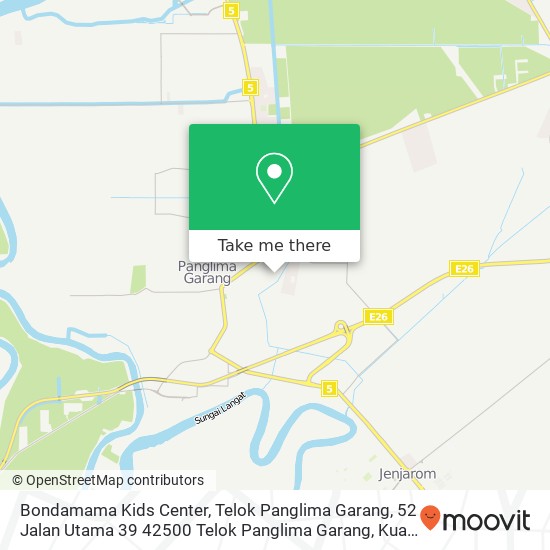 Peta Bondamama Kids Center, Telok Panglima Garang, 52 Jalan Utama 39 42500 Telok Panglima Garang