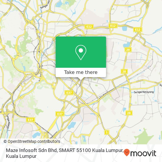 Maze Infosoft Sdn Bhd, SMART 55100 Kuala Lumpur map