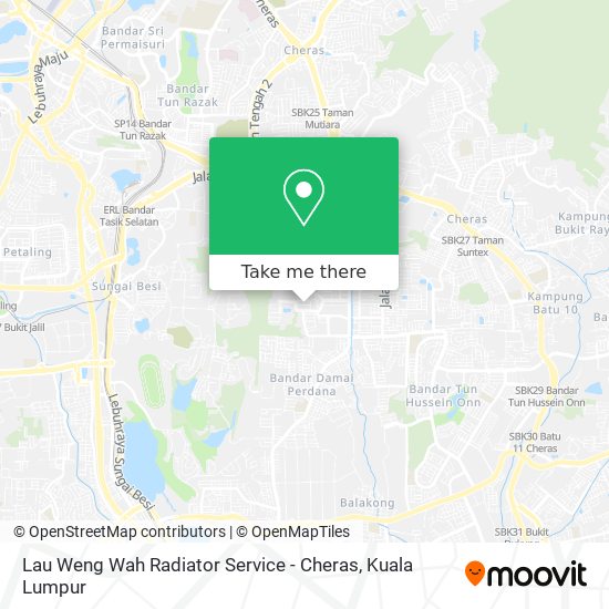 Lau Weng Wah Radiator Service - Cheras map