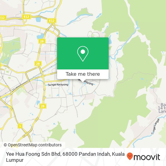 Yee Hua Foong Sdn Bhd, 68000 Pandan Indah map