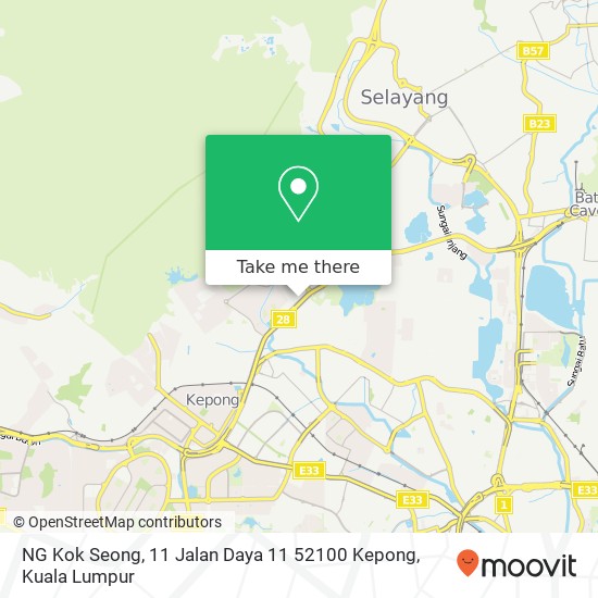 Peta NG Kok Seong, 11 Jalan Daya 11 52100 Kepong