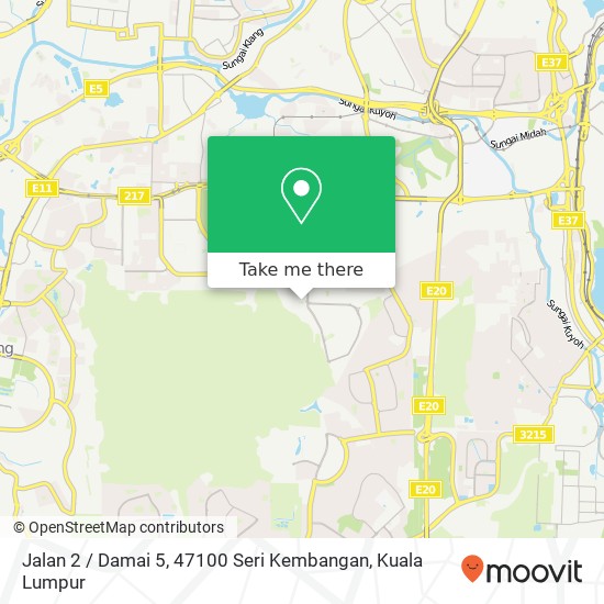 Peta Jalan 2 / Damai 5, 47100 Seri Kembangan