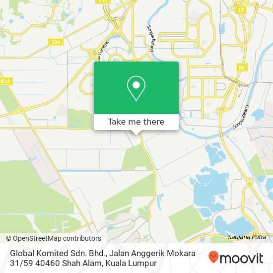 Global Komited Sdn. Bhd., Jalan Anggerik Mokara 31 / 59 40460 Shah Alam map