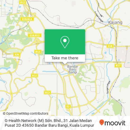 G-Health Network (M) Sdn. Bhd., 31 Jalan Medan Pusat 2D 43650 Bandar Baru Bangi map