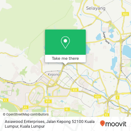 Asiawood Enterprises, Jalan Kepong 52100 Kuala Lumpur map