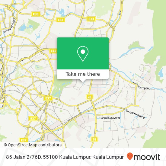 85 Jalan 2 / 76D, 55100 Kuala Lumpur map