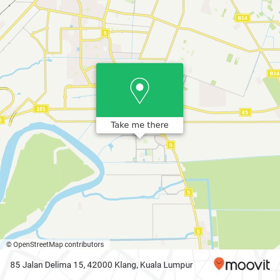 Peta 85 Jalan Delima 15, 42000 Klang