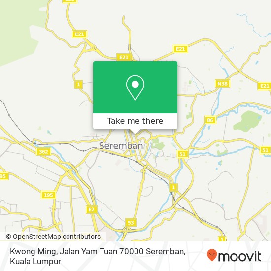 Kwong Ming, Jalan Yam Tuan 70000 Seremban map