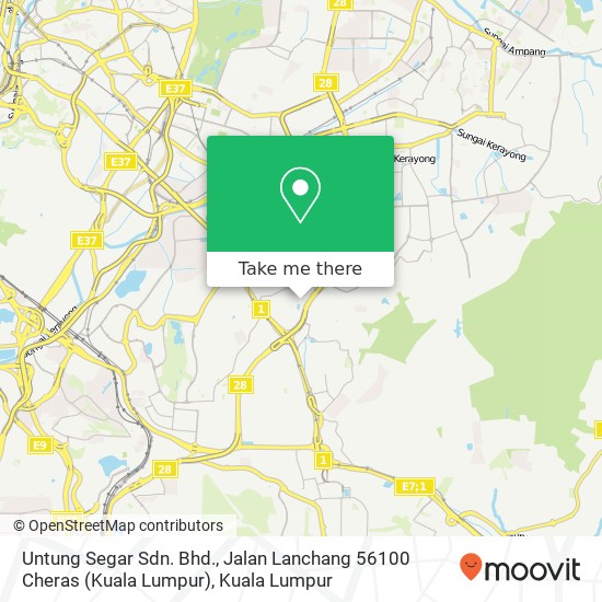 Untung Segar Sdn. Bhd., Jalan Lanchang 56100 Cheras (Kuala Lumpur) map