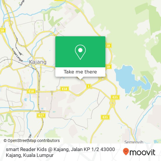 Peta smart Reader Kids @ Kajang, Jalan KP 1 / 2 43000 Kajang