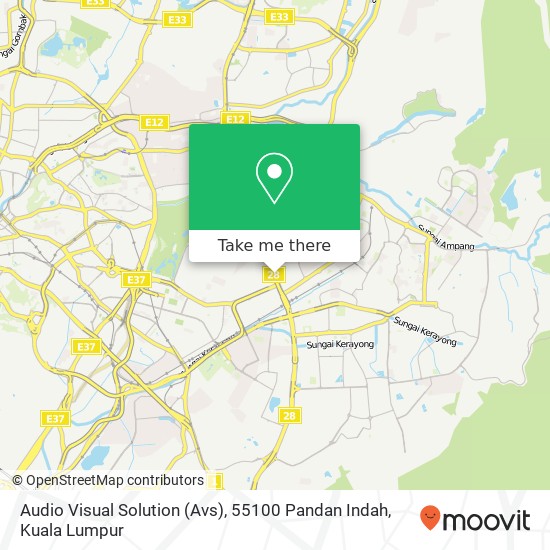 Audio Visual Solution (Avs), 55100 Pandan Indah map