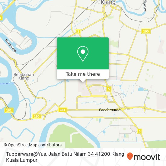 Tupperware@Yus, Jalan Batu Nilam 34 41200 Klang map