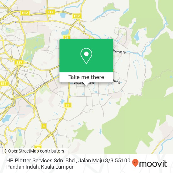 Peta HP Plotter Services Sdn. Bhd., Jalan Maju 3 / 3 55100 Pandan Indah