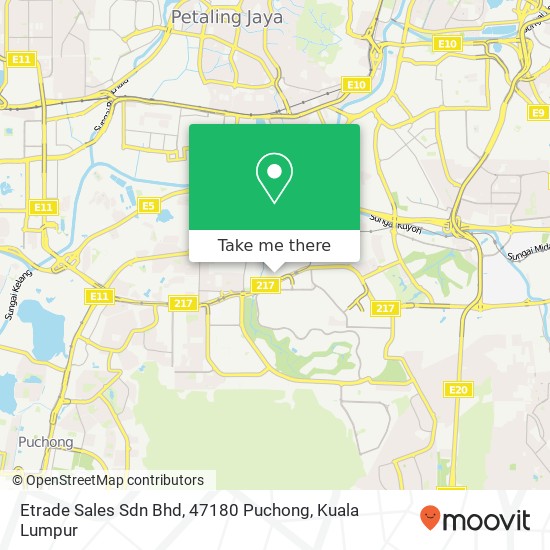 Etrade Sales Sdn Bhd, 47180 Puchong map