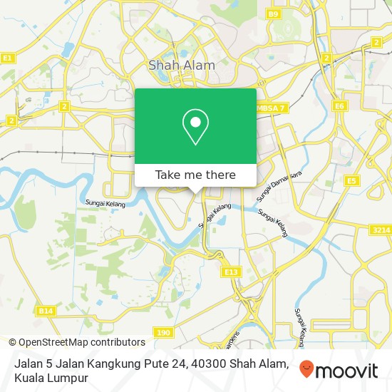 Peta Jalan 5 Jalan Kangkung Pute 24, 40300 Shah Alam