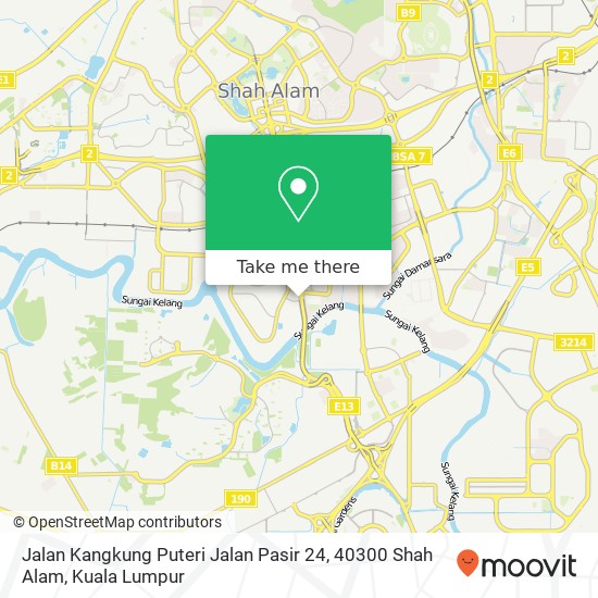 Peta Jalan Kangkung Puteri Jalan Pasir 24, 40300 Shah Alam