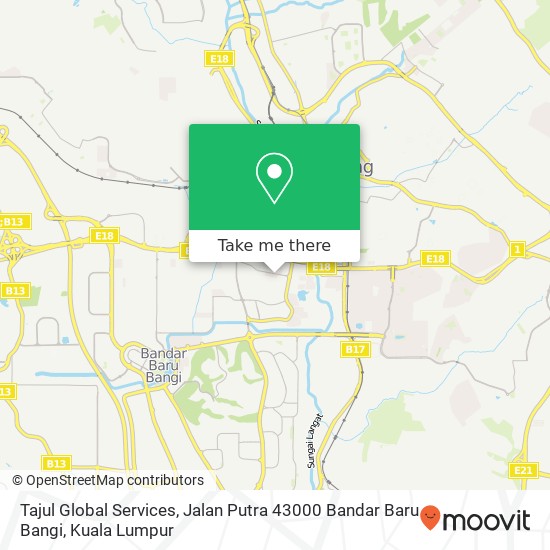 Tajul Global Services, Jalan Putra 43000 Bandar Baru Bangi map