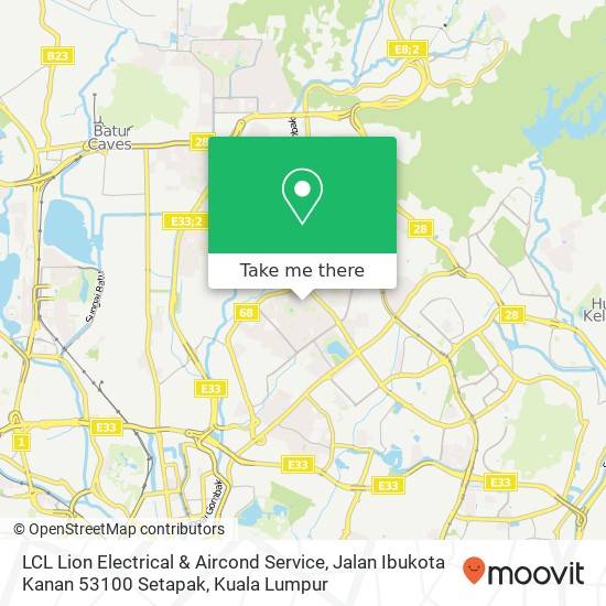LCL Lion Electrical & Aircond Service, Jalan Ibukota Kanan 53100 Setapak map