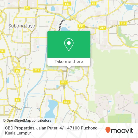 CBD Properties, Jalan Puteri 4 / 1 47100 Puchong map