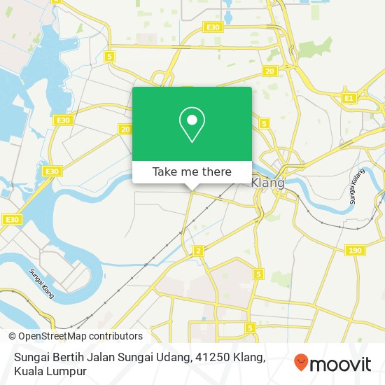 Peta Sungai Bertih Jalan Sungai Udang, 41250 Klang