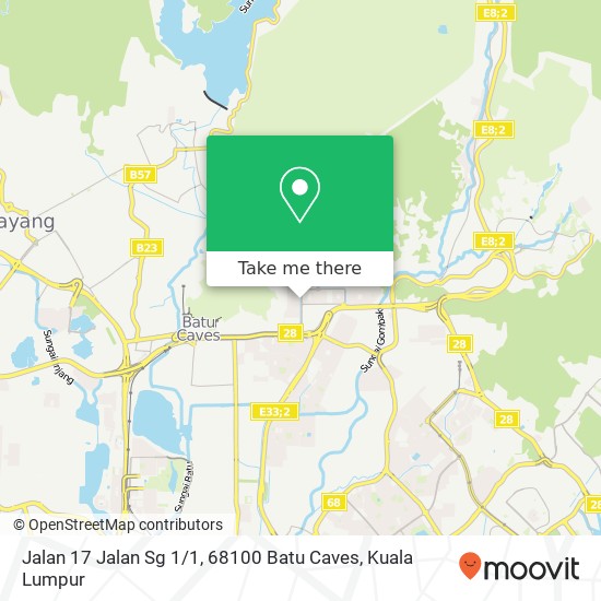 Jalan 17 Jalan Sg 1 / 1, 68100 Batu Caves map