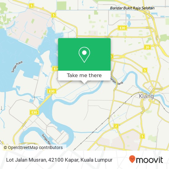 Peta Lot Jalan Musran, 42100 Kapar