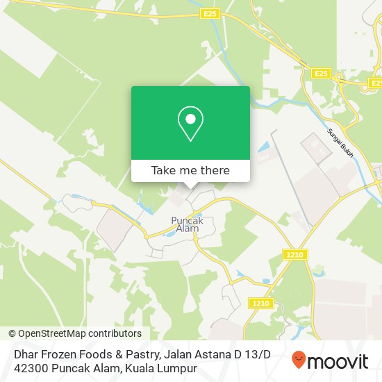 Peta Dhar Frozen Foods & Pastry, Jalan Astana D 13 / D 42300 Puncak Alam
